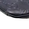 GUCCI 古馳 658582 腰包 GG Embossed PVC帆布 黑色 銀釦