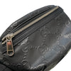 GUCCI 古馳 658582 腰包 GG Embossed PVC帆布 黑色 銀釦