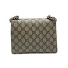GUCCI 古馳 DIONYSUS MINI SHOULDER BAG 迷你老花酒神翻蓋包 PVC帆布絨布 棕色 銀釦