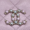 CHANEL 香奈兒 AP2136 WALLET ON CHAIN 2021春夏款珍珠翻蓋斜背包 荔枝牛皮 寶寶粉 淺金釦