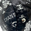 CHANEL 香奈兒 AIRLINE TRAVEL BOSTON BAG 航空系列波士頓包 尼龍 黑色 銀釦