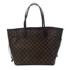 LOUIS VUITTON 路易威登 NEVERFULL MM M號托特包 PVC帆布 棋盤格 棕色 金釦