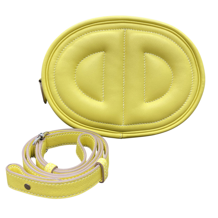 HERMES 愛馬仕 In-the-Loop belt bag  豬鼻腰包 H080211CK 檸檬黃 小牛皮 銀釦