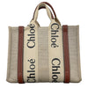 CHLOE 克羅伊 WOODY 小號帆布托特包 帆布 棕色