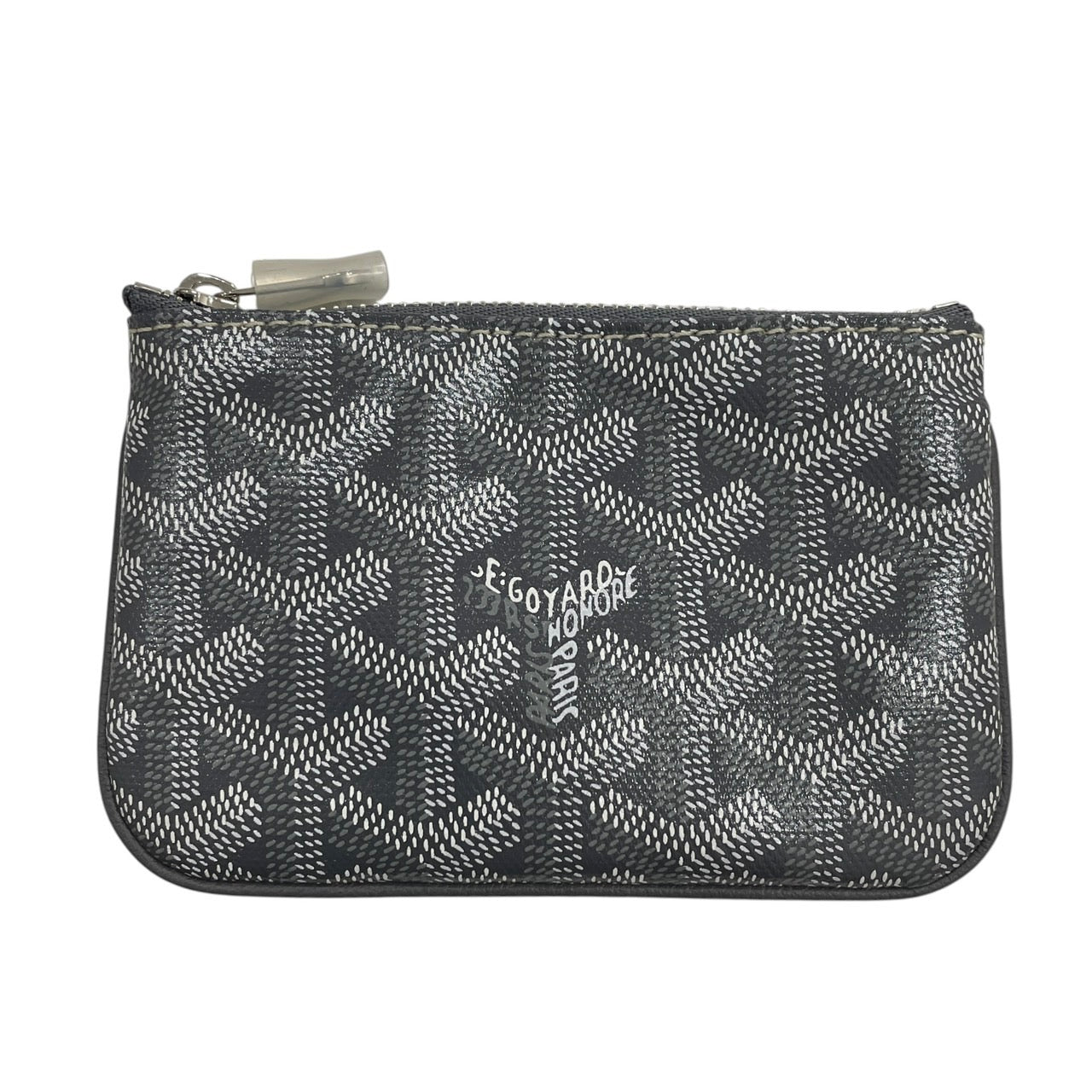 GOYARD 高雅德 SENAT 零錢包 PVC帆布 老花 灰色 銀釦