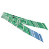 HERMES 愛馬仕 Eperon d'Or Bandana Twilly 絲巾 100%蠶絲 綠藍色系