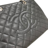 CHANEL 香奈兒 GST 托特包 荔枝牛皮 黑色 銀釦