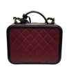CHANEL 香奈兒 A93343 CC FILIGREE VANITY CASE 復古箱包 荔枝牛皮 酒紅色 金釦