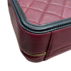 CHANEL 香奈兒 A93343 CC FILIGREE VANITY CASE 復古箱包 荔枝牛皮 酒紅色 金釦