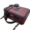 CHANEL 香奈兒 A93343 CC FILIGREE VANITY CASE 復古箱包 荔枝牛皮 酒紅色 金釦