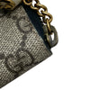 GUCCI 古馳 GG Supreme 帆布拉鍊零錢包 431482 棕色 金釦