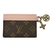 LOUIS VUITTON 路易威登 M82739 LV CHARMS 卡夾 PVC帆布 老花 粉紅色 金釦