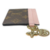 LOUIS VUITTON 路易威登 M82739 LV CHARMS 卡夾 PVC帆布 老花 粉紅色 金釦