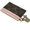 LOUIS VUITTON 路易威登 M82739 LV CHARMS 卡夾 PVC帆布 老花 粉紅色 金釦
