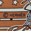 HERMES 愛馬仕 PANI LA SHAR PAWNEE TWILLY 絲巾 米咖色 真絲