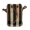 BURBERRY 博柏利 8084045 CHECK CANVAS SMALL BUCKET BAG 經典格紋棉質小號水桶包 灰褐色格紋/棕色
