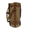 BURBERRY 博柏利 8084045 CHECK CANVAS SMALL BUCKET BAG 經典格紋棉質小號水桶包 灰褐色格紋/棕色
