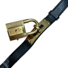 HERMES 愛馬仕 KELLY WATCH 黑色錶帶 鍍黃金色 石英錶