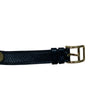 HERMES 愛馬仕 KELLY WATCH 黑色錶帶 鍍黃金色 石英錶