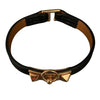 HERMÈS 愛馬仕 U刻 RIVALE MINI BRACELET 黑色皮革手環