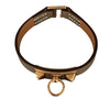 HERMES 愛馬仕 Z刻 H081181 RIVALE MINI BRACELET 大象灰 皮革合金手環