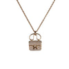 HERMES 愛馬仕 AMULETTES CONSTANCE PENDANT NECKLACE 康康滿鑽項鍊 18K 米金色