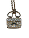 HERMES 愛馬仕 AMULETTES CONSTANCE PENDANT NECKLACE 康康滿鑽項鍊 18K 米金色