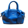 BALENCIAGA 巴黎世家 INFANTA MINI BOSTON BAG 藍色 皮革 銀釦