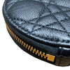 CHRISTIAN DIOR 迪奧 CARO ROUND POUCH WITH CHAIN 黑色 小牛皮 金釦
