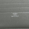 HERMES 愛馬仕 Citizen Twill Compact 絲巾短夾 皮革 絲綢 短夾 灰色