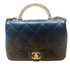 CHANEL 香奈兒 FLAPBAG 黑色 皮革 金釦