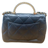 CHANEL 香奈兒 FLAPBAG 黑色 皮革 金釦