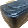 CHANEL 香奈兒 FLAPBAG 黑色 皮革 金釦
