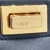 FENDI 芬迪 PEEKABOO MINI 鉚釘手拿肩背包 8BN244 皮革 黑色 金釦