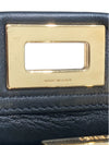 FENDI 芬迪 PEEKABOO MINI 鉚釘手拿肩背包 8BN244 皮革 黑色 金釦