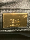 FENDI 芬迪 PEEKABOO MINI 鉚釘手拿肩背包 8BN244 皮革 黑色 金釦