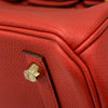 HERMES 愛馬仕 BIRKIN 30 手拿包 TC皮 橘紅色 金釦