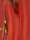 HERMES 愛馬仕 BIRKIN 30 手拿包 TC皮 橘紅色 金釦