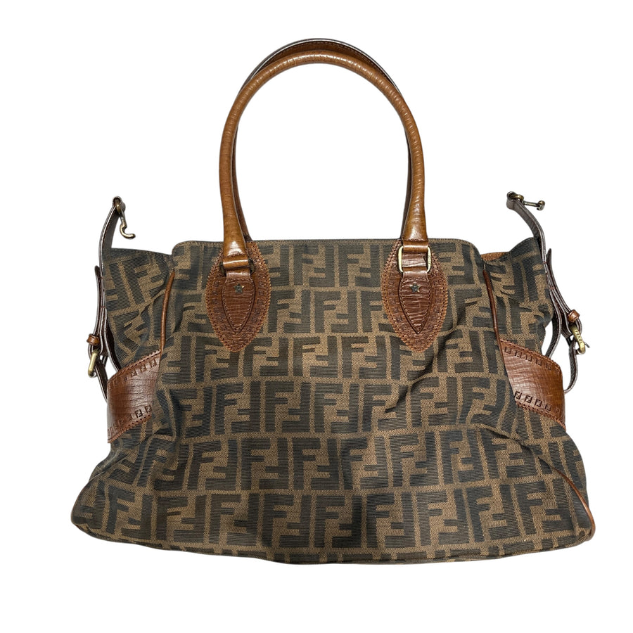 FENDI 芬迪 LOGO手拿包 8BN162 深棕色