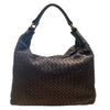BOTTEGA VENETA 寶緹嘉 HOBE BAG 深灰色 編織皮革 金釦