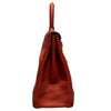 HERMÈS 愛馬仕 KELLY 35 GHILLIES RETOURNE 紅色 牛皮 銀扣