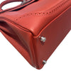 HERMÈS 愛馬仕 KELLY 35 GHILLIES RETOURNE 紅色 牛皮 銀扣