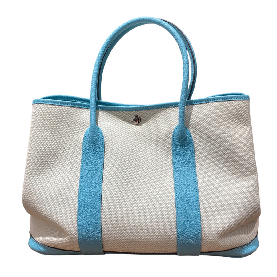 HERMES 愛馬仕 GARDEN PARTY36 帆布