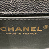 CHANEL 香奈兒 BOY MINI 山形紋迷你翻蓋包 荔枝牛皮 黑色 淺金釦