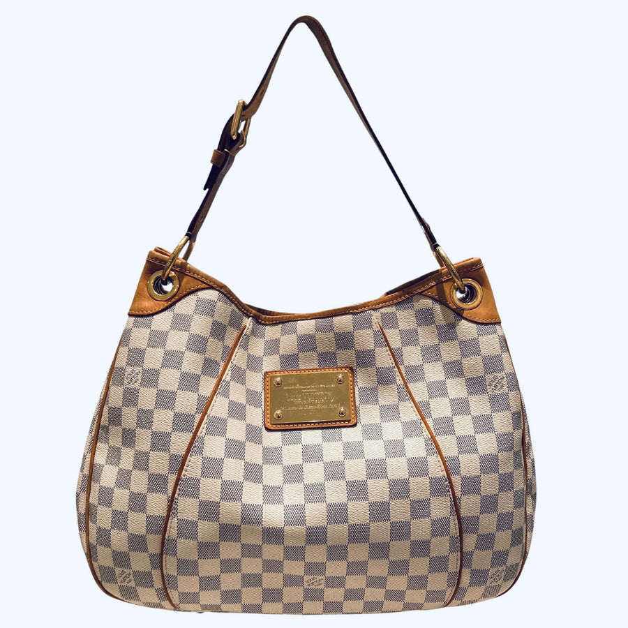 LOUIS VUITTON GALLIERA BAG 白色 帆布 金釦
