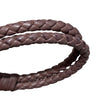 BOTTEGA VENETA 葆蝶家 編織手環 皮革 棕紅色