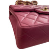 CHANEL 香奈兒 MATELASSE 17cm 方胖子 羊皮 粉紅色 金釦