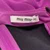 MIUMIU 2014年 秋冬系列 拼接剪裁傘擺連身裙 深紫羅蘭色 SIZE:36