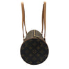 LOUIS VUITTON PAPILLON BAG 深棕色 帆布 金釦