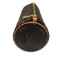 LOUIS VUITTON PAPILLON BAG 深棕色 帆布 金釦